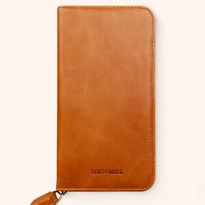 Greg plånboksfodral i brunt läder till iPhone - iPhone 12 Pro, Cognac