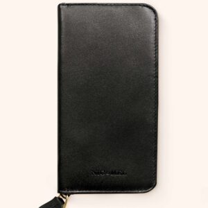 Greg plånboksfodral i svart läder till iPhone - iPhone XS, Cognac